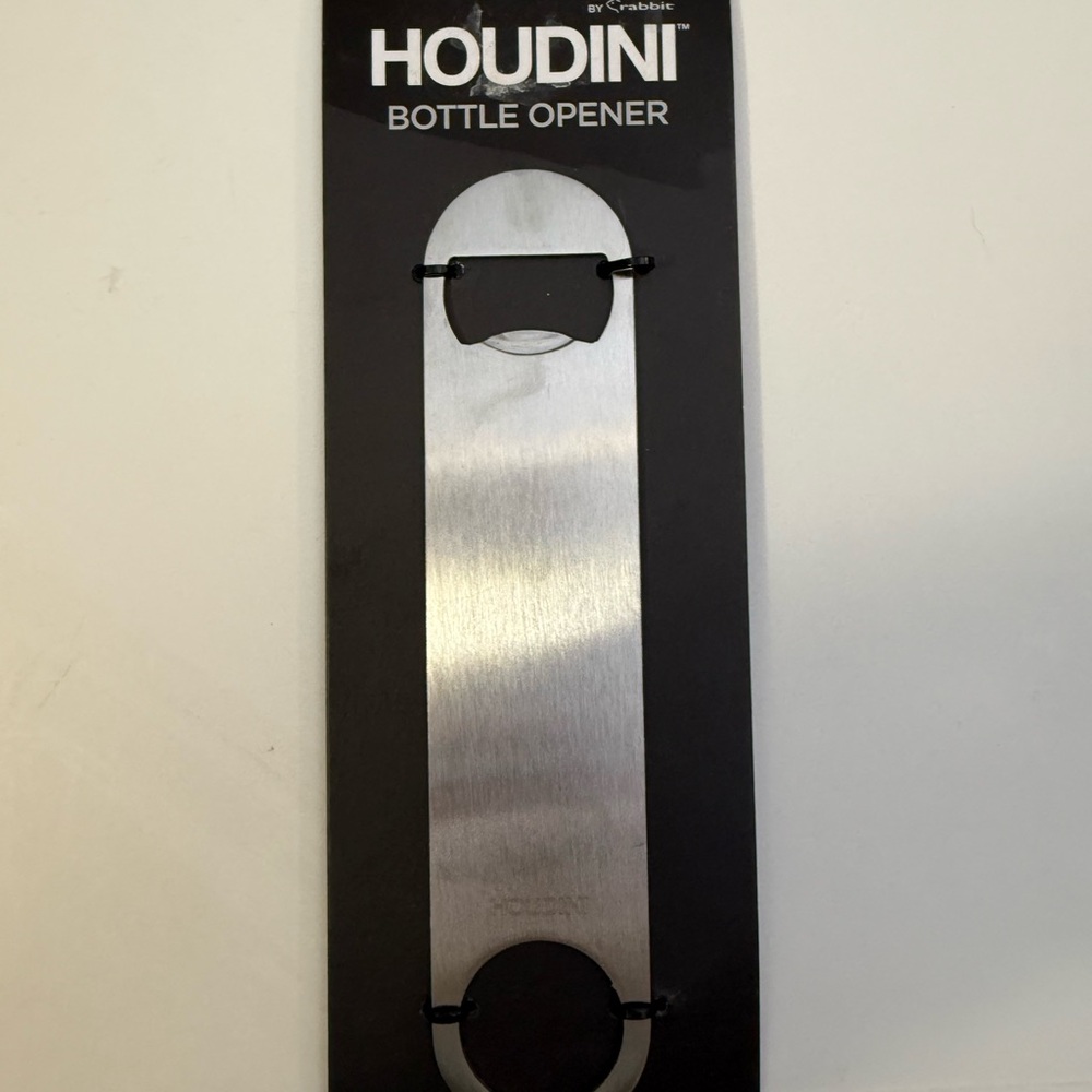 Houdini stainless stell Silver Bottle Opener x2